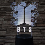 BTS 7 színű 3D led lámpa