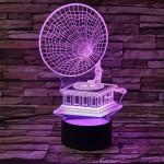 Gramofon  7 színű 3D led lámpa