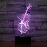 Cselló 7 színű 3D led lámpa