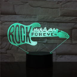 Rock Forever  7 színű 3D led lámpa
