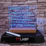Írható, Üzenő, Rajzolható 16*20 cm LED tábla