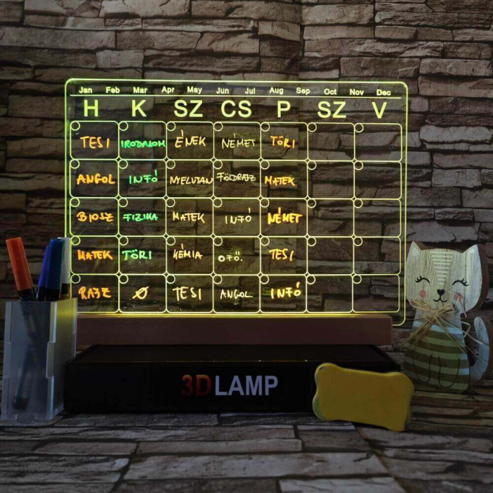 Órarend, Tervező 33*24 cm LED tábla